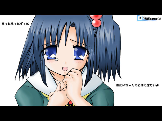 Anime girl blue eyes black #6 free wallpaper for desktop - medium preview image