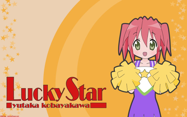 Pink haired cheerleader holding star free wallpaper for desktop - medium preview image