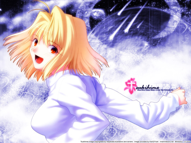 Blonde girl clouds aurora star free wallpaper for desktop - medium preview image