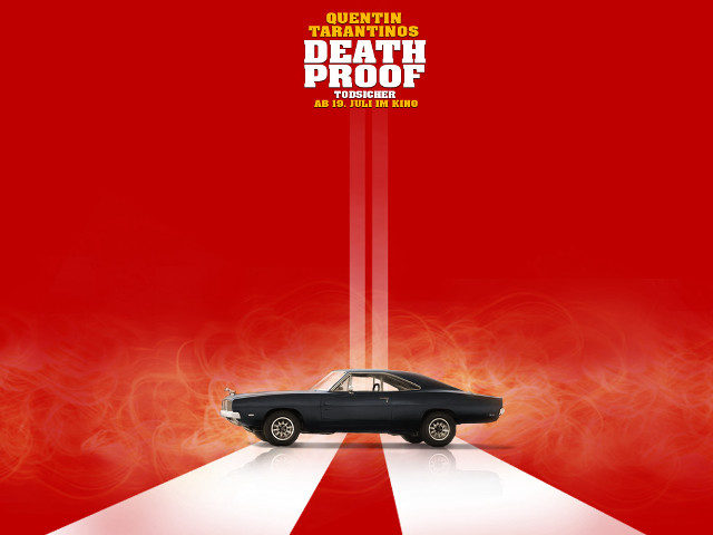 Car parked red white striped free wallpaper for desktop - medium preview image