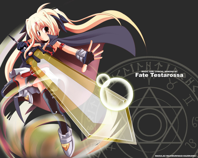 Girl sword light face black free wallpaper for desktop - medium preview image