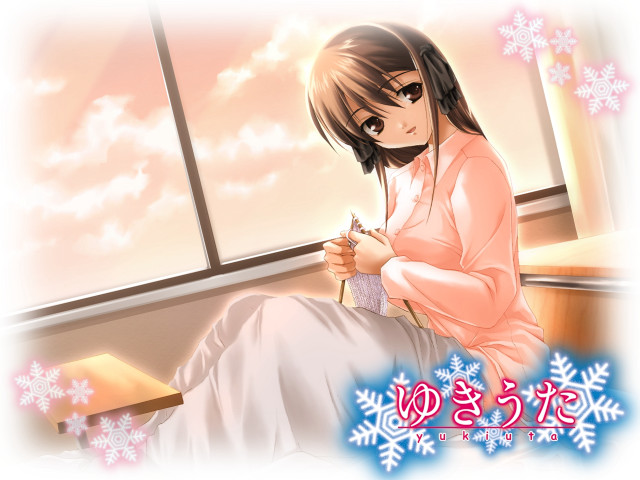 Ayako rokkaku snowflakes window sill free wallpaper for desktop - medium preview image