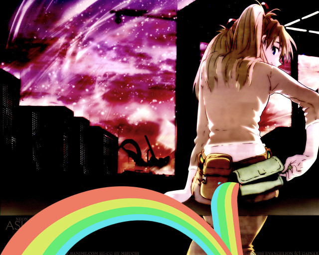 Rainbow hologram aurora planet starry free wallpaper for desktop - medium preview image