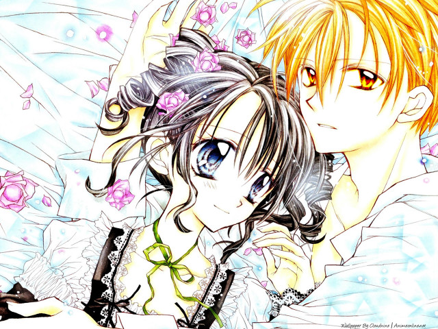 Anime couple blonde blueeyes manga free wallpaper for desktop - medium preview image