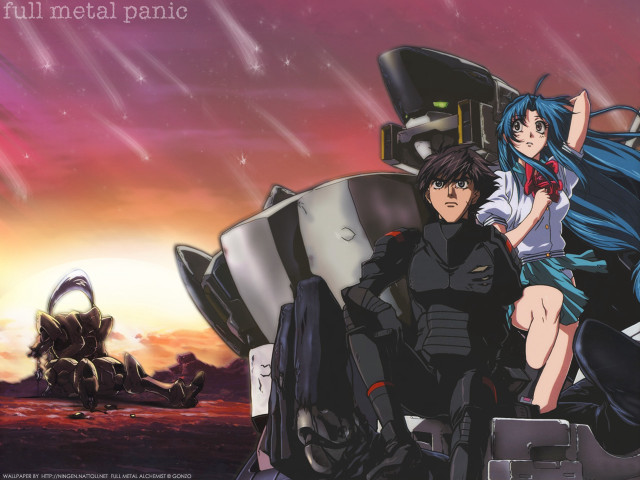 Anime motorcycle rain sunset robot free wallpaper for desktop - medium preview image
