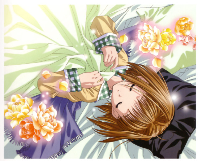 Girl holding flower blowing wind free wallpaper for desktop - medium preview image