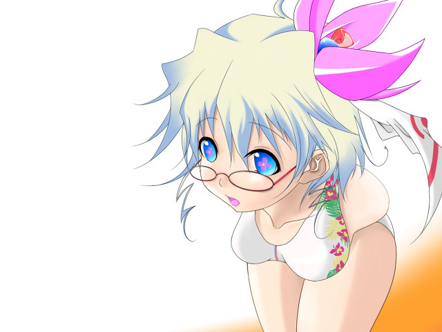 Cartoon giantess blush blonde glasses free wallpaper for desktop - medium preview image