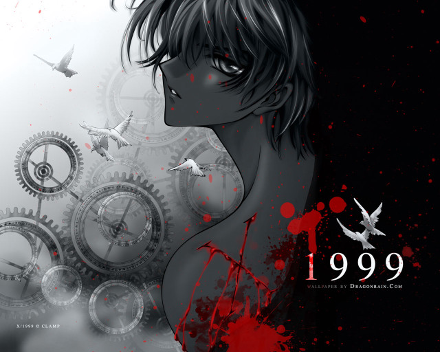 Clock bird splatters assemblage manga free wallpaper for desktop - medium preview image