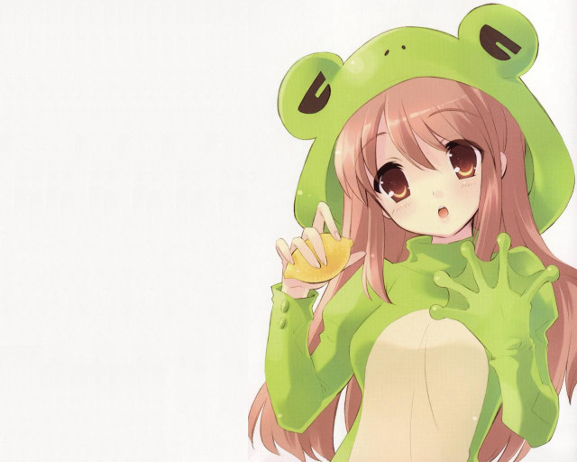 Girl frog costume food blush free wallpaper for desktop - medium preview image
