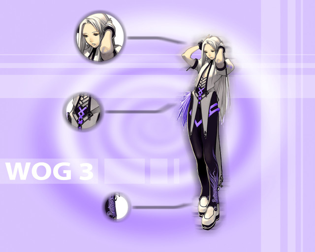 Woman purple circles cybernetics ella free wallpaper for desktop - medium preview image