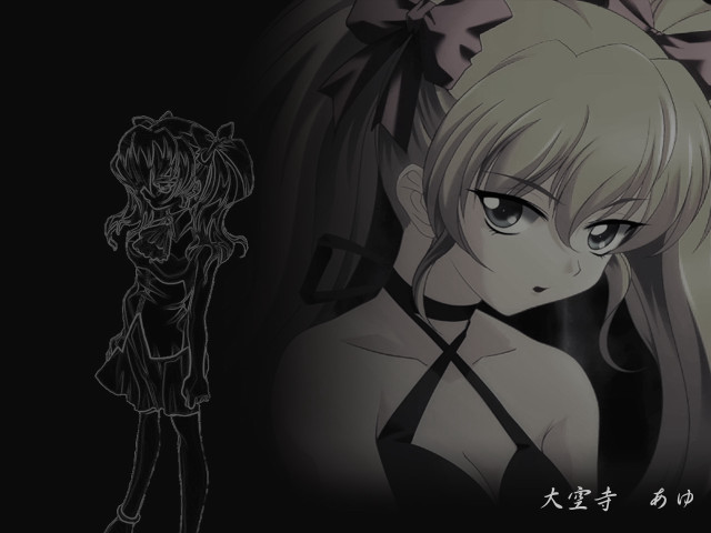 Long haired girl bow black free wallpaper for desktop - medium preview image