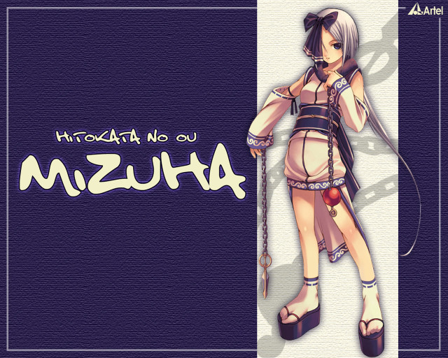 Girl sword purple mizu bow free wallpaper for desktop - medium preview image