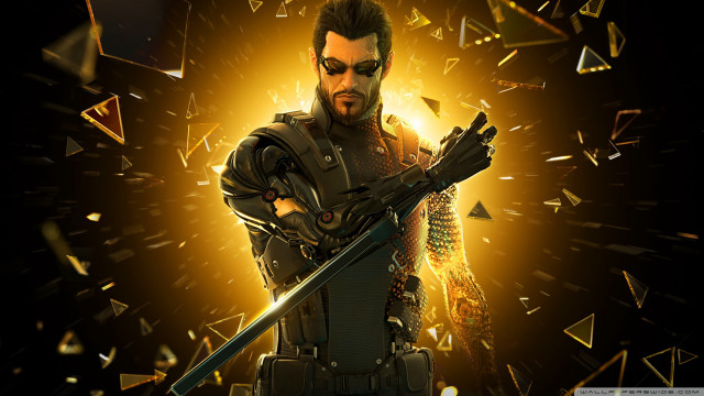 Man holding sword black background free wallpaper for desktop - medium preview image