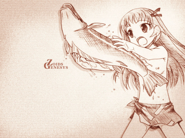 Girl fish hands anime naturalism free wallpaper for desktop - medium preview image