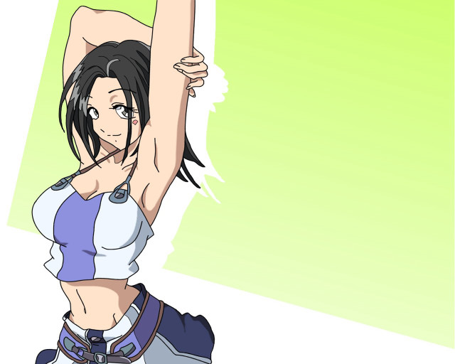 Woman dancing anime bluewhite top #2 free wallpaper for desktop - medium preview image