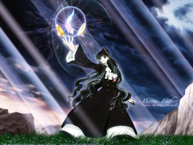 Gothic anime woman crystal ball free wallpaper for desktop - medium preview image
