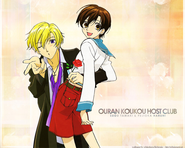 Anime boys flower pose remodernism free wallpaper for desktop - medium preview image