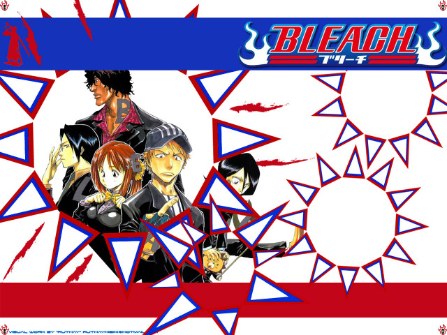 Anime group blue red background free wallpaper for desktop - medium preview image