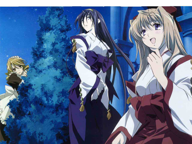 Anime characters tree hands together free wallpaper for desktop - medium preview image