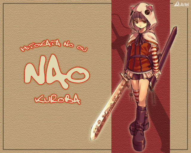 Girl sword hooded cloak furry free wallpaper for desktop - medium preview image