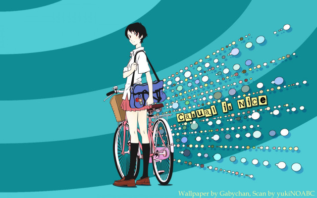 Woman bike backpack bag netart free wallpaper for desktop - medium preview image