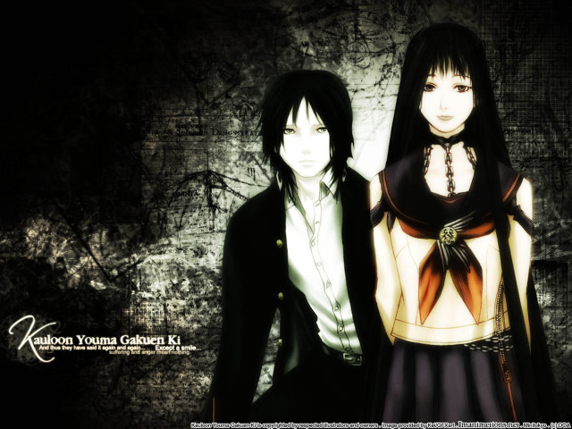 Anime characters gothic wall captions free wallpaper for desktop - medium preview image