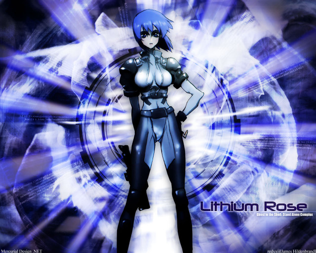 Futuristic woman cyberpunk bluehair lightning free wallpaper for desktop - medium preview image