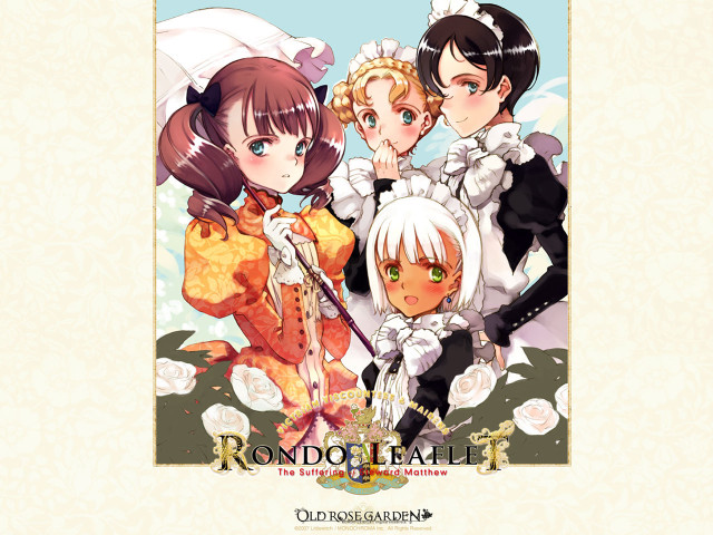 Anime girls maid aprons white free wallpaper for desktop - medium preview image