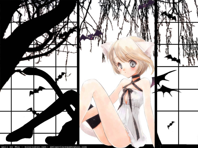 Gothic girl window sill bats free wallpaper for desktop - medium preview image