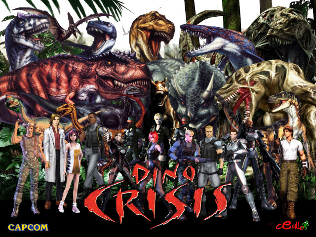 People dinosaurs forest dino crisis free wallpaper for desktop - medium preview image