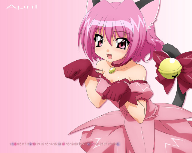 Pink cat girl magic dress free wallpaper for desktop - medium preview image