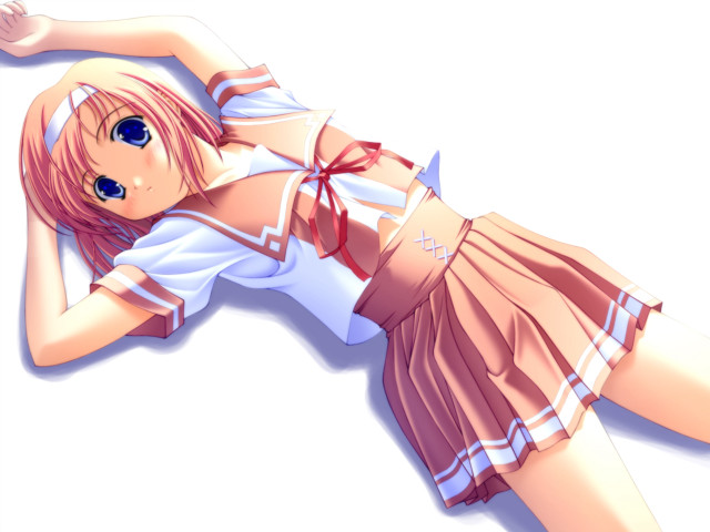 Girl laying schooluniform rayonism yayoi free wallpaper for desktop - medium preview image