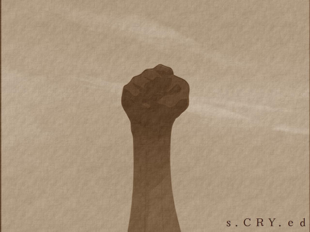 Fist raised scryed black arts free wallpaper for desktop - medium preview image
