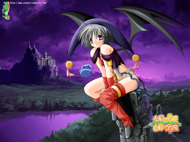 Woman dragon castle anime gothic free wallpaper for desktop - medium preview image