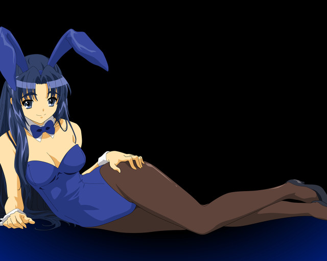 Bunny ears anime legs crossed free wallpaper for desktop - medium preview image