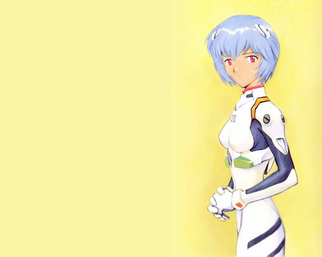 Woman bluehair whitesuit yellowbg space free wallpaper for desktop - medium preview image