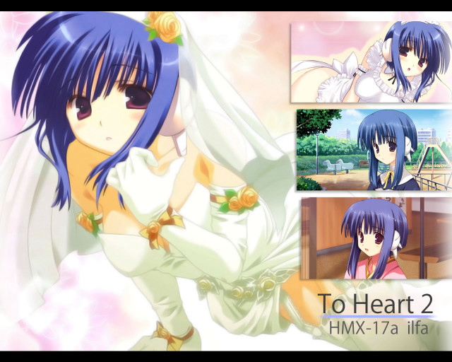 Bluehair bridalveil weddingdress purpleeyes roses free wallpaper for desktop - medium preview image