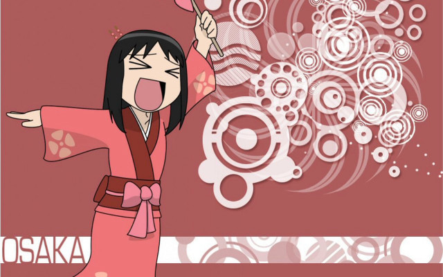 Pink kimono umbrella anime screenshot free wallpaper for desktop - medium preview image