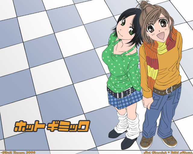 Checkered manga argyle girls belt free wallpaper for desktop - medium preview image