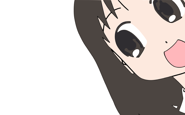 Cartoon girl pink nose black free wallpaper for desktop - medium preview image