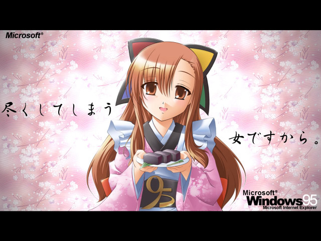 Pink kimono girl camera cherryblossoms free wallpaper for desktop - medium preview image