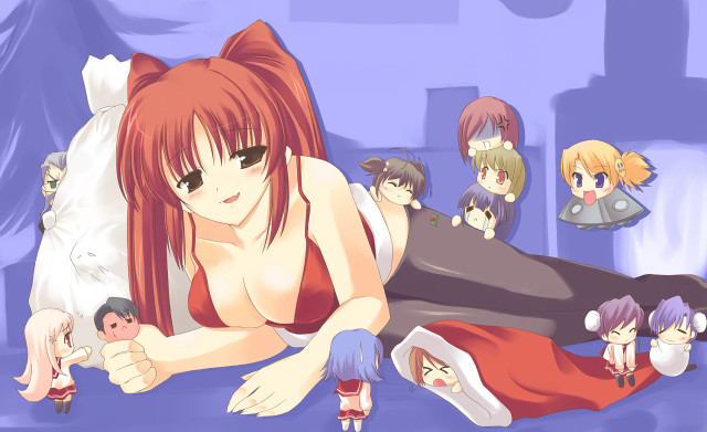 Anime giantess massurrealism puzzle girls free wallpaper for desktop - medium preview image