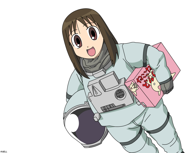 Astronaut woman popcorn camera pastel free wallpaper for desktop - medium preview image
