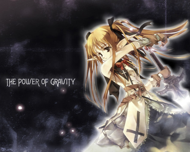 Anime girl gravity sword moon free wallpaper for desktop - medium preview image