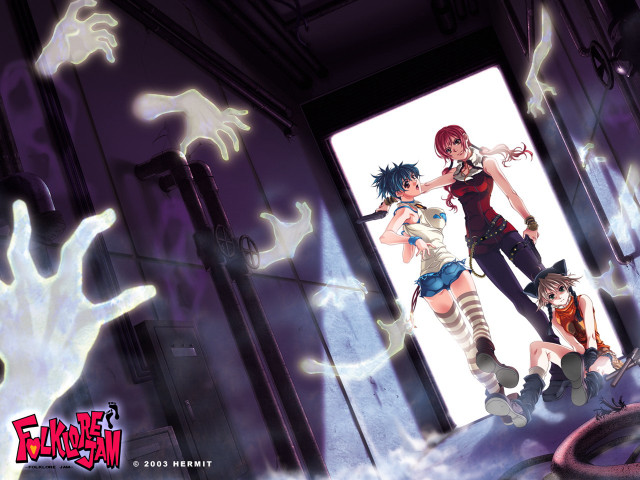 Anime couple ghosts concept art free wallpaper for desktop - medium preview image