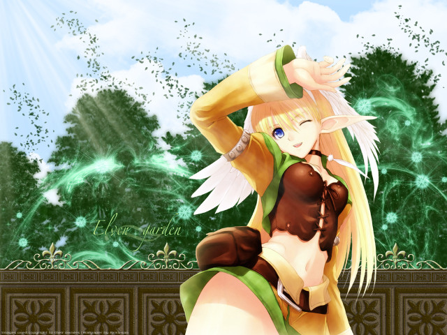 Fantasy elf woman wings brown free wallpaper for desktop - medium preview image