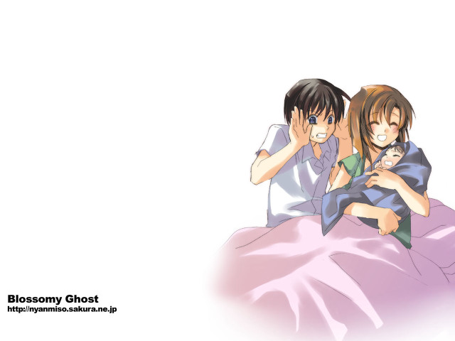Couple bed pinkblanket anime pajamas free wallpaper for desktop - medium preview image