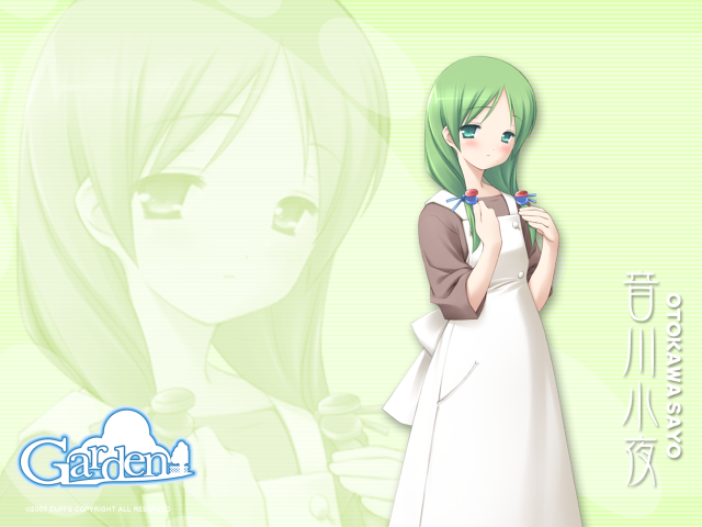 Girl white dress green apple free wallpaper for desktop - medium preview image