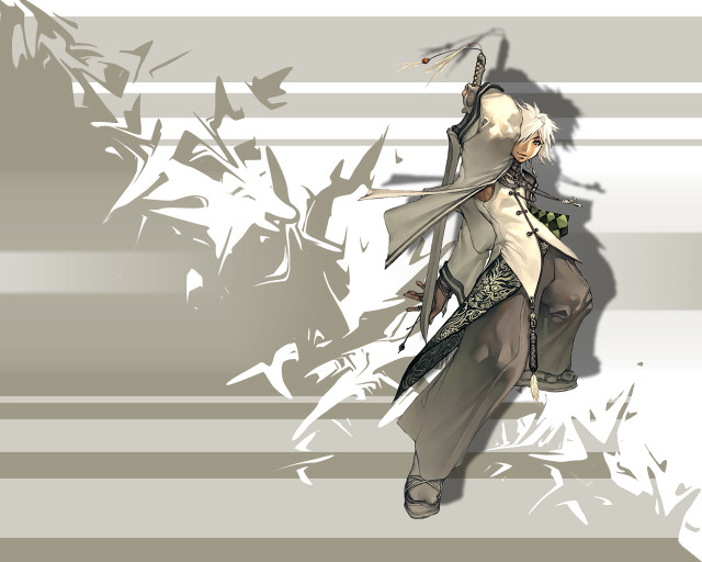 Woman white dress flower umbrella free wallpaper for desktop - medium preview image