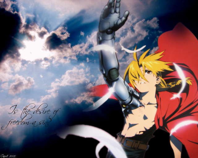 Anime hero sword cloud sky free wallpaper for desktop - medium preview image